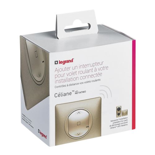 Interrupteur filaire connecté pour volet roulant Legrand Céliane with Netatmo Titane