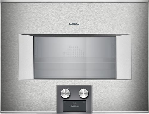 Gaggenau Bs475112, Four Intégrable Compact Vapeur 60 X 45 Cm, Inox Sous Verre