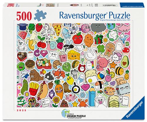 Puzzle 500 pièces Ravensburger Stickers Kawaii