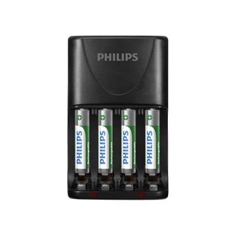 Chargeur 4 piles rechargeable AA/AAA Philips SCB2450NB Noir - 1