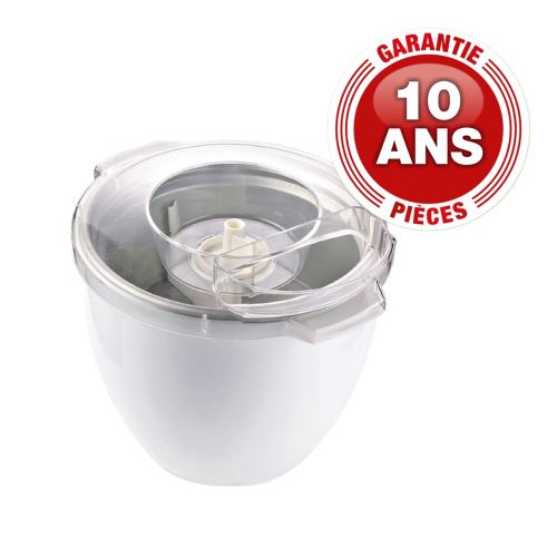 Acessoire adaptable sur robots Chef XL. Permet de réaliser jusqu'à 1 litre de sorbet ou de crème glacée. Pièces garanties 10 ans et livret de recettes téléchargeable.