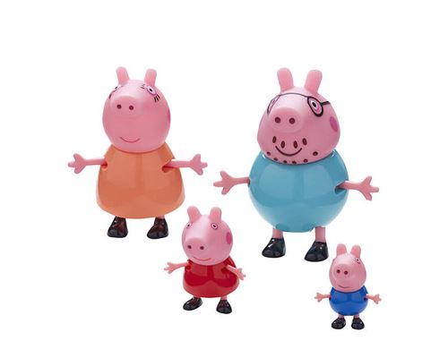Coffret 4 Figurines Peppa Pig famille