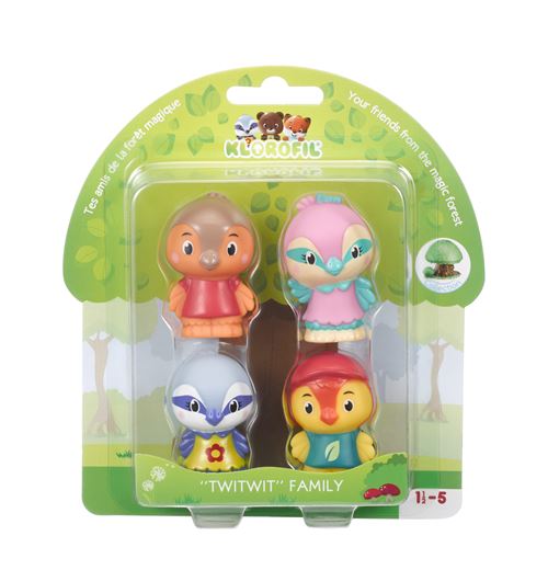 Lot de 4 figurines Klorofil Famille Twitwit