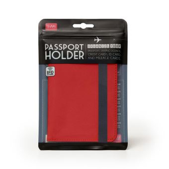 Porte passeport Legami Rouge RFID