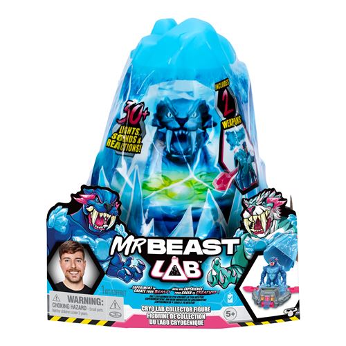 Cryo Lab MOOSE TOYS Mr. Beast Lab 18 cm 30 Lumières et Sons 2 Fauves à Collectionner
