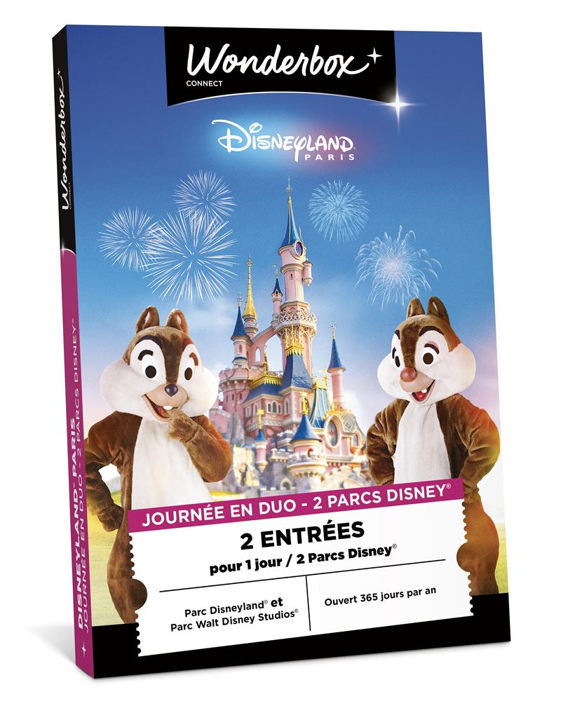 Coffret cadeau Ticknbox 2 entrées pour 1 journée pour 2 parcs