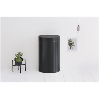 Touch Bin New, 40 litres, seau interieur plastique - Matt Black