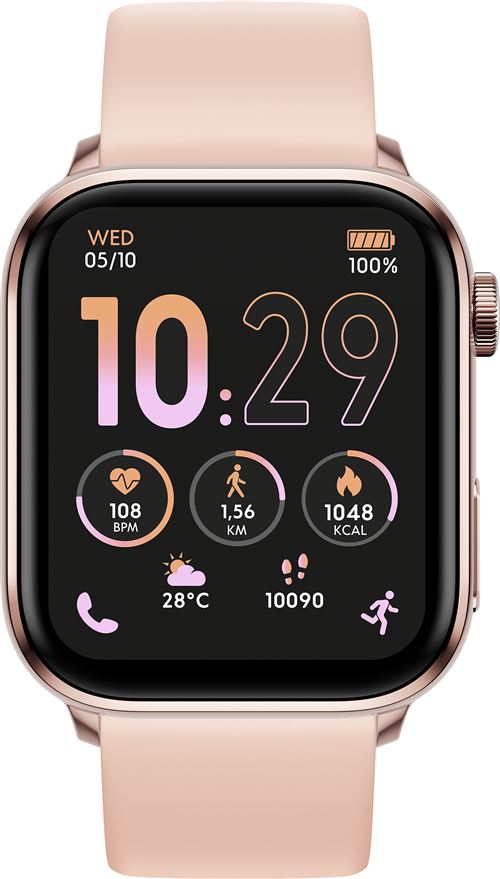 Montre connectée Ice-Watch Ice Smart 3.0 37 mm Bluetooth Rose avec bracelet en silicone Rose