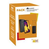 Pack Smartphone Huawei P20 Lite Double Nano SIM 64 Go Noir + Etui Folio + Ecouteurs AM61