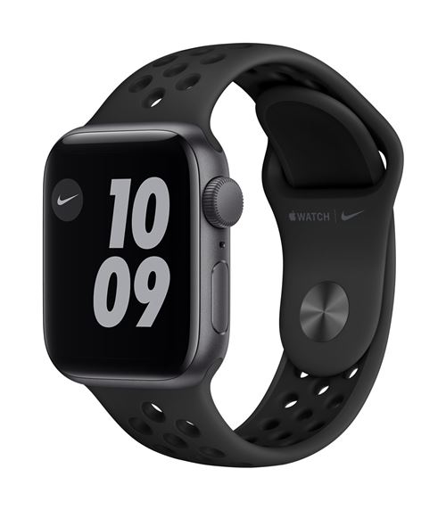 Apple Watch Nike SE GPS, 40mm boitier aluminium gris sidéral avec bracelet sport anthracite 2021