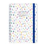 Agenda scolaire semainier Legami Pluie Spiralé Large 15 x 21 cm 2021-2022