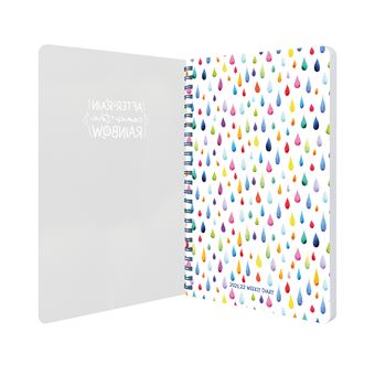 Agenda scolaire semainier Legami Pluie Spiralé Large 15 x 21 cm 2021-2022