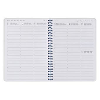 Agenda scolaire semainier Legami Pluie Spiralé Large 15 x 21 cm 2021-2022