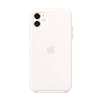 Coque en silicone pour iPhone 11 Blanc