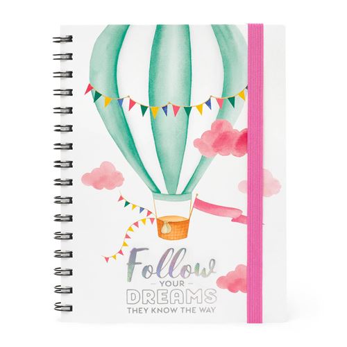 Carnet spirale ligné Legami L Air Balloon