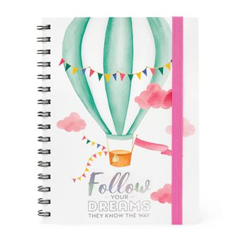 Carnet spirale ligné Legami L Air Balloon