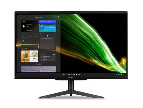 Acer Aspire C 24 C24-1600 - Alles-in-één - Pentium Silver N6005 / 2 GHz - RAM 8 GB - HDD 1 TB - UHD Graphics - GigE - WLAN: Bluetooth 5.0, 802.11a/b/g/n/ac/ax - Win 10 Home 64 bits - monitor: LED 23.8 1920 x 1080 (Full HD) - zwart