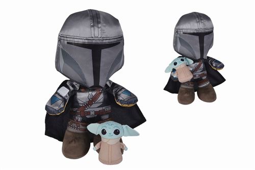 Personnage en peluche Disney Le Mandalorien et l'Enfant 25 cm