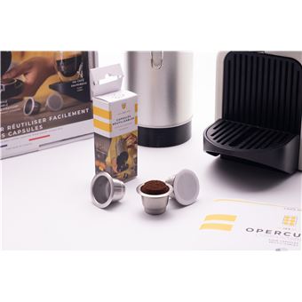 Capsules de café réutilisables x3 Caps Me 054422 Gris Compatible Nespresso