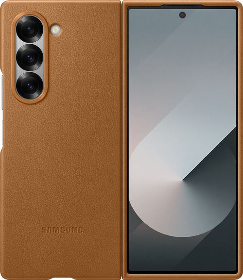 Samsung Hülle aus Leder für Samsung Galaxy Z Fold 6 -  Braun