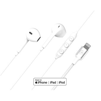 Ecouteurs avec fil Force Play KP Bouton Lightning Blanc - 1