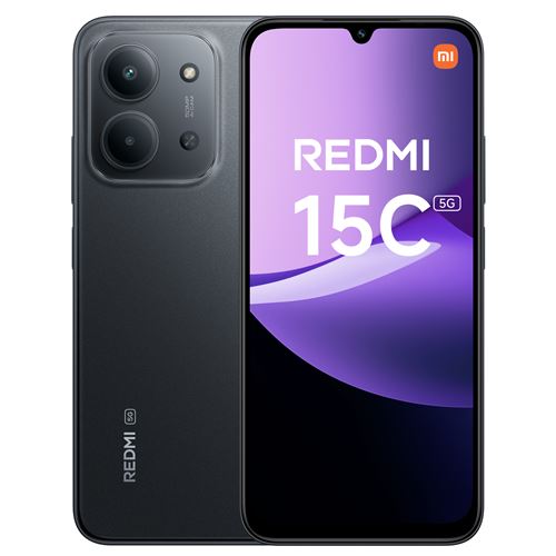Smartphone Xiaomi Redmi 15C 6,9” 5G Double nano SIM 256 Go Midnight Black