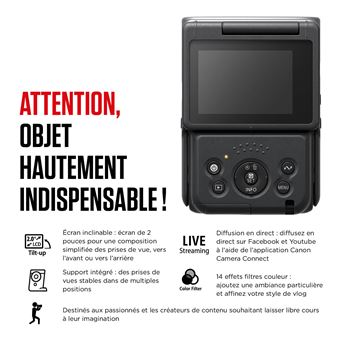 Camera de Vlogging Canon Powershot V10 Noir - Caméscope à carte