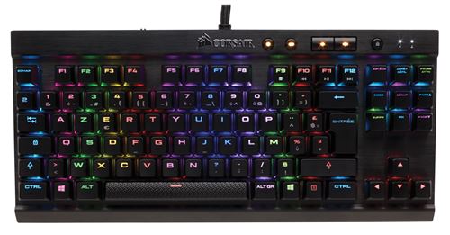 CORSAIR Clavier Gamer Mécanique Compact K65 RGB RAPIDFIRE Cherry MX Speed AZERTY CH 9110014 FR - vue 4