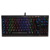 CORSAIR Gaming K65 RGB RAPIDFIRE Compact Mechanical - Toetsenbord - achtergrondverlichting - USB - Frans - toetsschakelaar: CHERRY MX Speed - geanodiseerd geborsteld aluminium