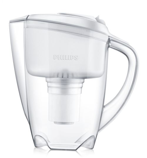 Carafe filtrante Philips 1,5 L avec indicateur digital de changement de filtre fournie avec 1 cartouche pour 200 litres d'eau filtrée