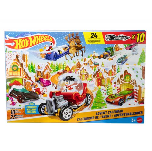 Hot Wheels Calendrier de ’Avent 2025 avec 10 véhicules à ’échelle 164 10 clips de présentation et 14 accessoires sur le thème de ’hiver JCB47 - vue 8