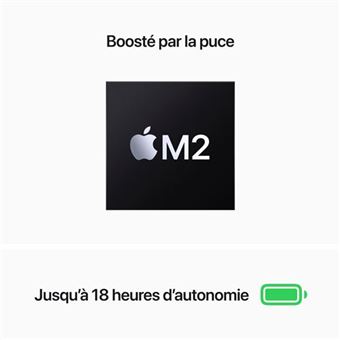 MacBook Air 13'' 256Go SSD 24Go RAM Puce M2 CPU 8 cœurs GPU 8 cœurs Gris sidéral Nouveau