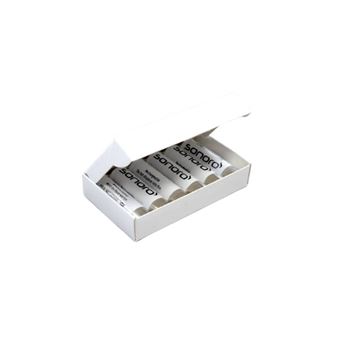 Pack de 6 piles rechargeables pour radio portable Sonoro Easy 1.2V 2000mAh Blanc et argent