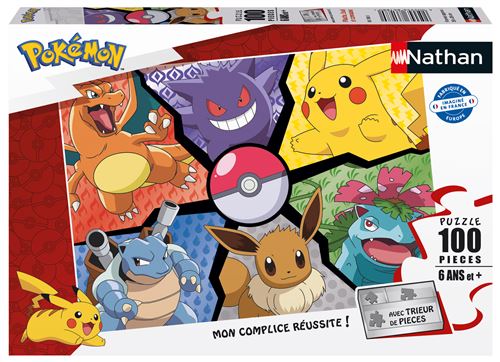 Nathan Puzzle 100 Pièces Pikachu, Evoli Et Compagnie Pokémon
