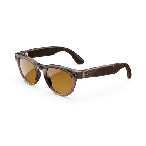 Lunettes connectées Ray Ban Meta Headliner Roche brillante et jaune safran
