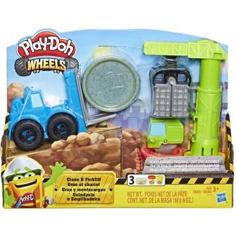 Kit créatif Play Doh Wheels Grue et Chariot Elevateur