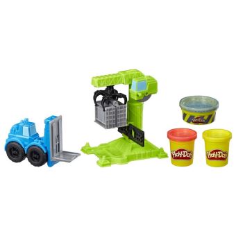 Kit créatif Play Doh Wheels Grue et Chariot Elevateur