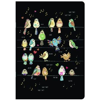 Cahier A5 60 pages Kiub Bug Art Bijoux oiseaux