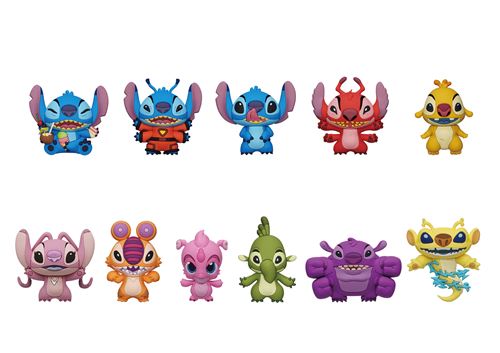 Marc Labat Figurine Monogram Lilo & Stitch Série 5 Sachet mystère Porte clés Sac à dos Modèle aléatoire - vue 1