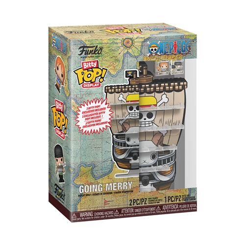 Funko Figurine Bitty Pop Etagère D'exposition One Piece Going Merry Avec 2 Figurines