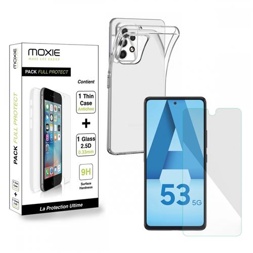 Coque et étui téléphone mobile Phonillico Coque pour Samsung Galaxy A53 5G  et 2 Verres Trempé Film Protection Ecran®