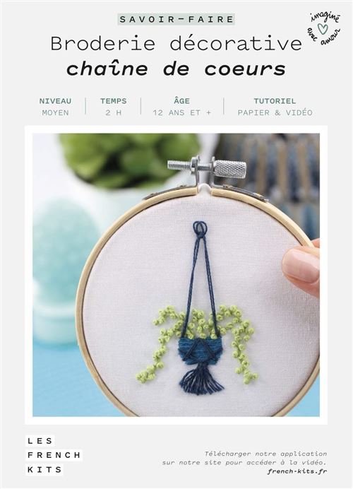 Kit créatif French kits Broderie Savoir-faire Chaîne de cœurs