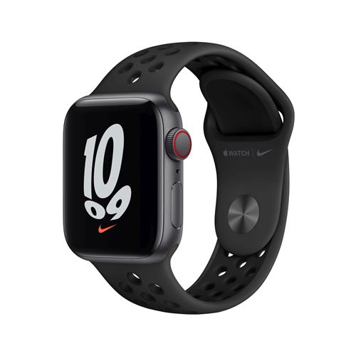 Apple Watch Nike SE GPS + Cellular, 40mm aluminium gris sidéral avec bracelet sport anthracite 2021