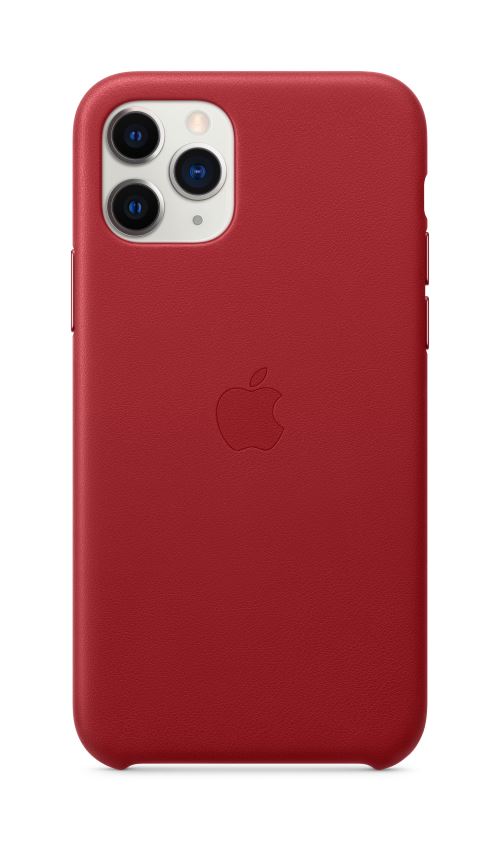 Coque en cuir pour iPhone 11 Pro Rouge