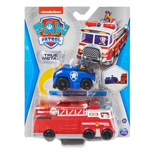 Pack Camion De Pompiers Et Véhicule True Metal™ Pat Patrouille