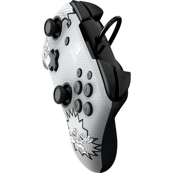 Manette filaire Pdp REMATCH Comic Attack pour Nintendo Switch/ Nintendo Switch Modèle OLED Gris et noir