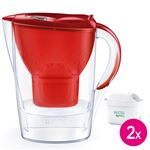 Carafe filtrante Brita Marella 1051500 avec 2 cartouches filtrantes Maxtra Pro All in 1 Rouge