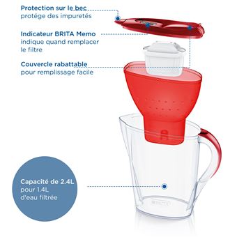 Carafe filtrante Brita Marella Bleu avec 4 filtres Maxtra+ inclus - Achat & prix