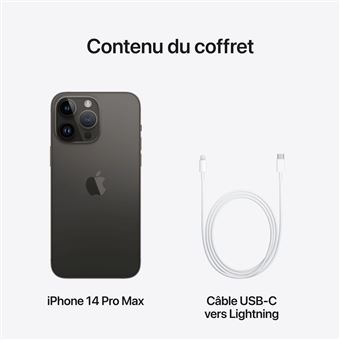 iPhone 14 Pro Max 6,7" 5G Double SIM 256 Go Noir sidéral