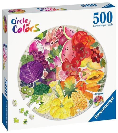 Puzzle Rond 500 Pièces Ravensburger Fruits et Légumes